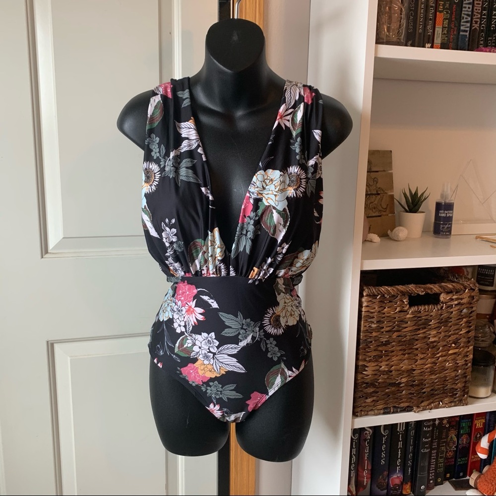 Deep V-Neck Swimsuit
